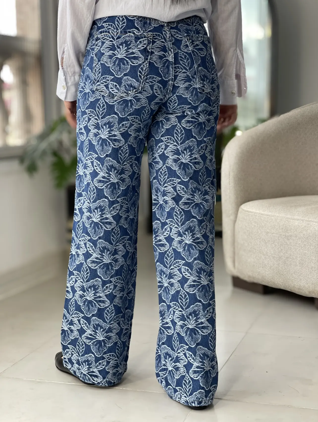 شلوار جین طرح دار اورجینال ترک